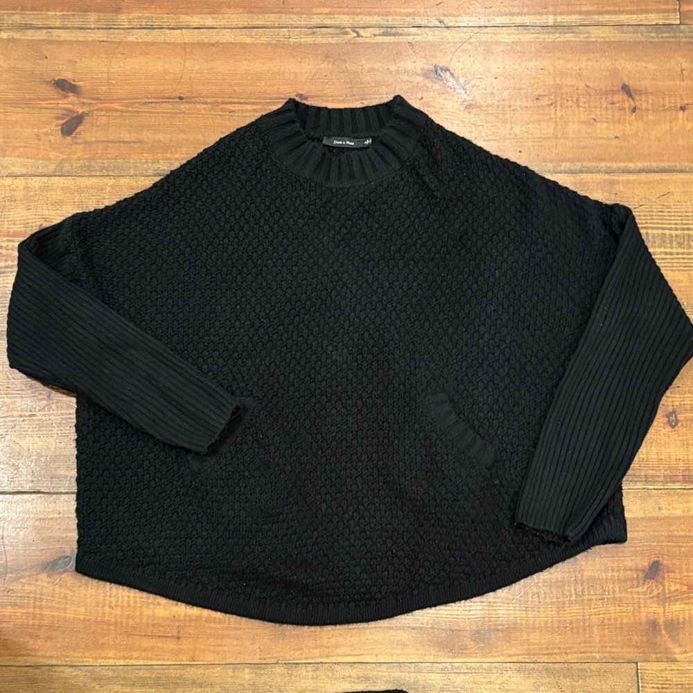 Doe & Rae Black Textured Knit Sweater - Picture 4 of 5